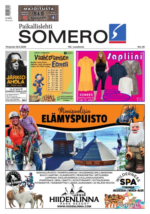 Paikallislehti Somero 26.6.2026