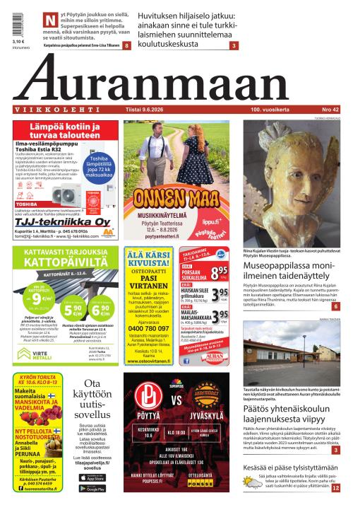 Auranmaan Viikkolehti 9.6.2026