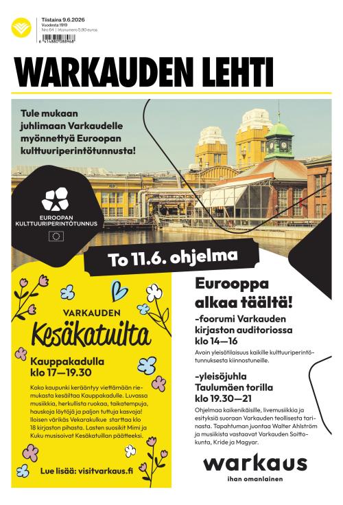 Warkauden Lehti 9.6.2026