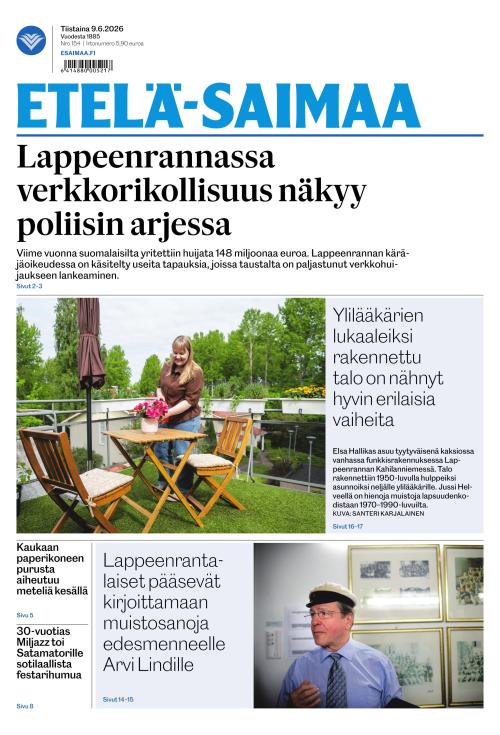 Etelä-Saimaa 9.6.2026