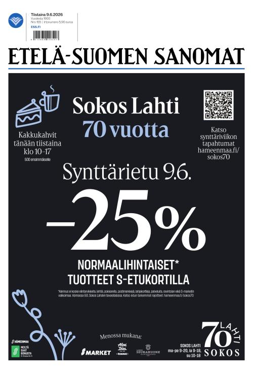Etelä-Suomen Sanomat 9.6.2026