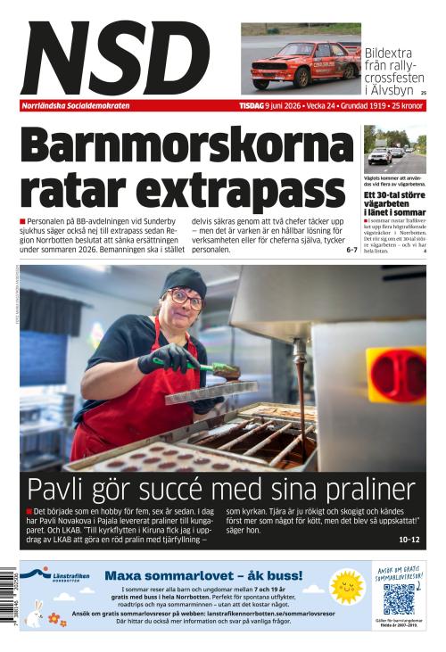 Norrländska Socialdemokraten 9.6.2026