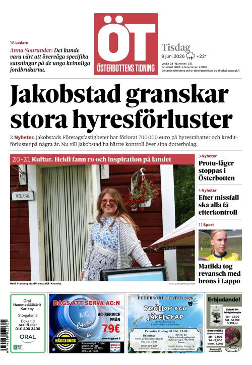 Österbottens Tidning 9.6.2026