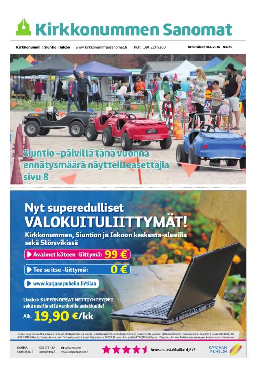Kirkkonummen Sanomat 10.6.2026