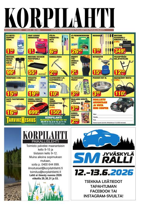 Korpilahti-lehti 10.6.2026
