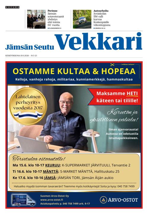 Jämsän Seutu ja Vekkari 10.6.2026