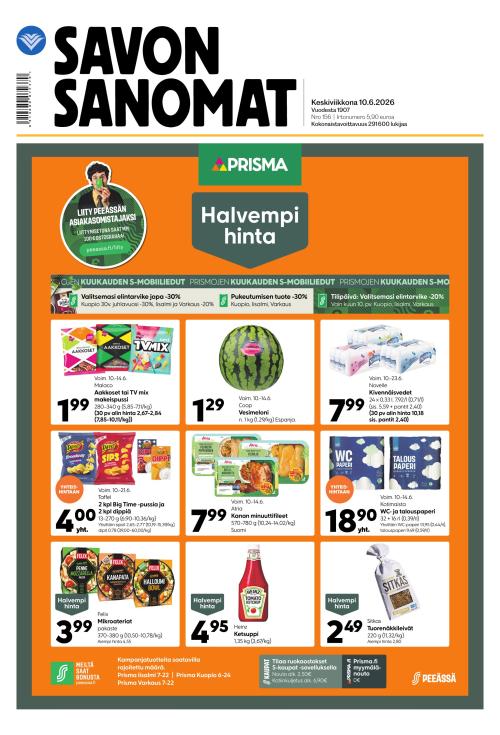 Savon Sanomat 10.6.2026