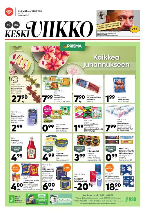 KS Keskiviikko (Kouvolan Sanomat ja Kymen Sanomat -liitteet) 10.6.2026