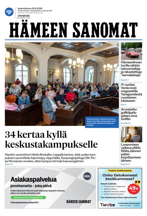 Hämeen Sanomat 10.6.2026