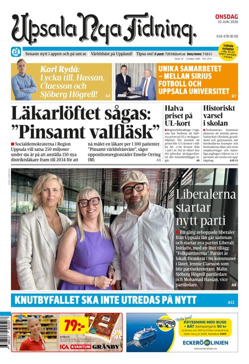Upsala Nya Tidning 10.6.2026
