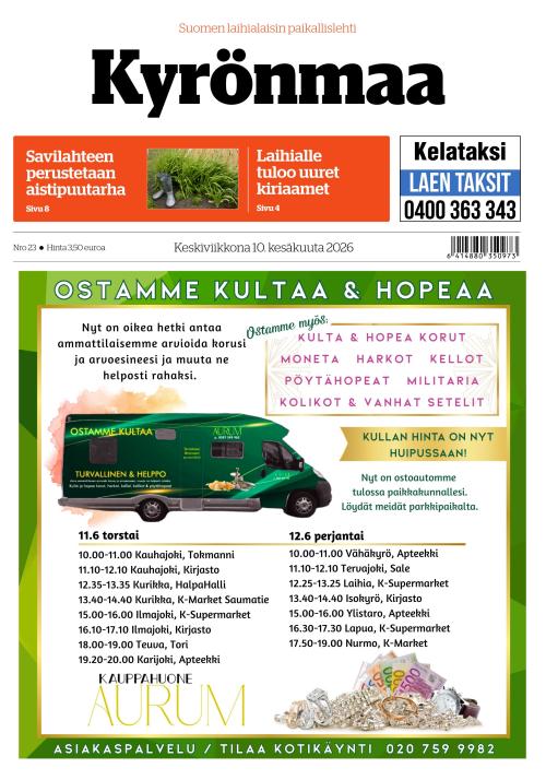 Kyrönmaa-lehti 10.6.2026