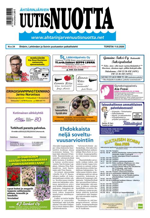 Ähtärinjärven Uutisnuotta 11.6.2026