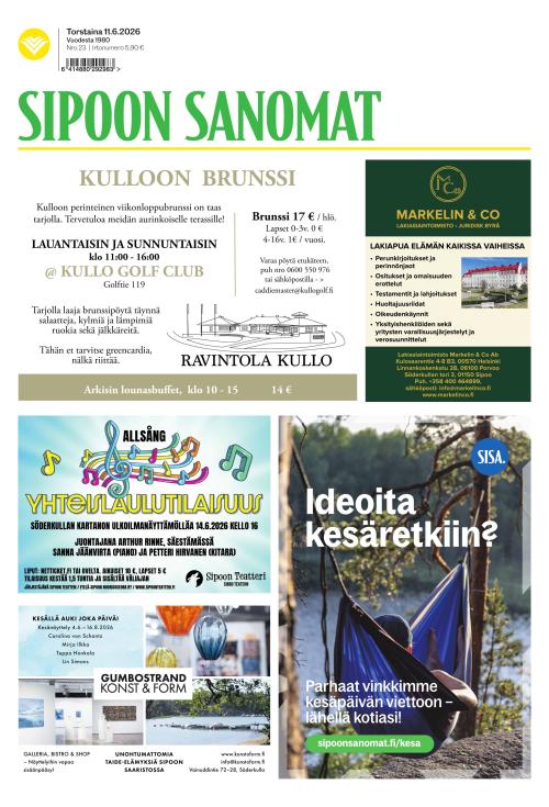 Sipoon Sanomat 11.6.2026
