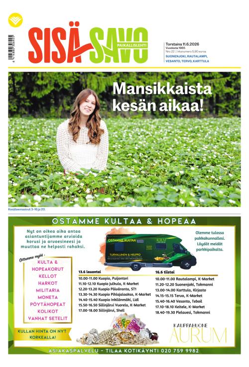 Paikallislehti Sisä-Savo 11.6.2026