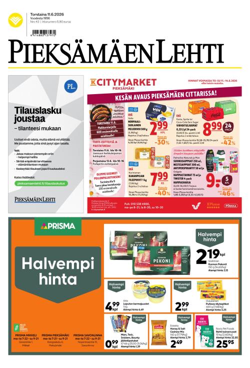 Pieksämäen lehti 11.6.2026