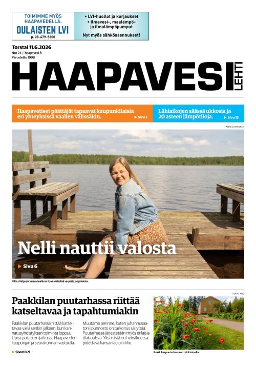 Haapavesi-lehti 11.6.2026