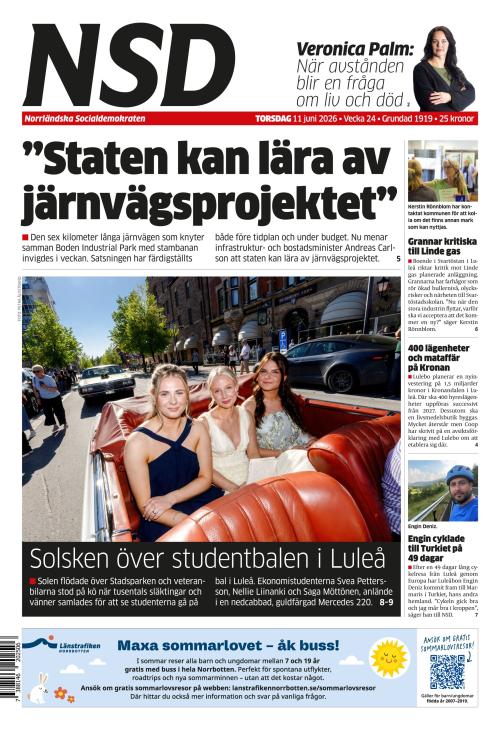 Norrländska Socialdemokraten 11.6.2026