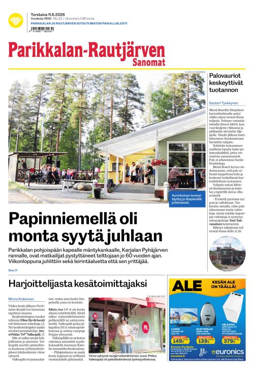 Parikkalan-Rautjärven Sanomat 11.6.2026