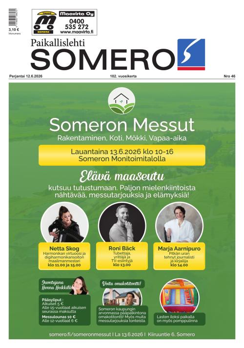 Paikallislehti Somero 12.6.2026
