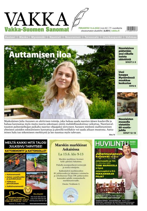 Vakka-Suomen Sanomat 12.6.2026