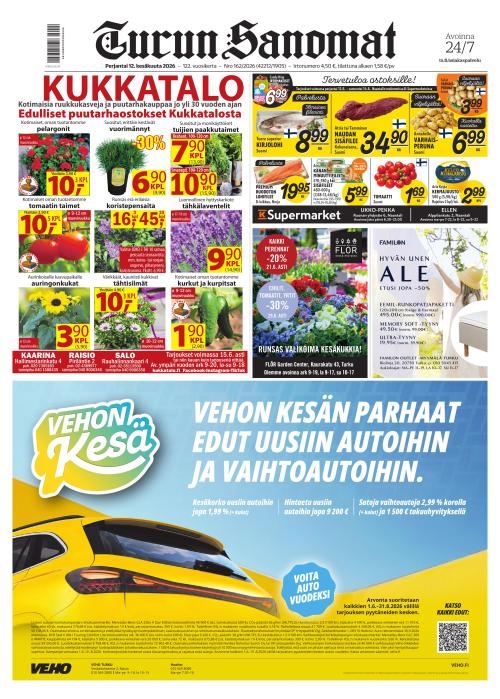 Turun Sanomat 12.6.2026