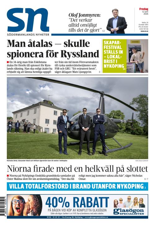 Södermanlands Nyheter 12.6.2026