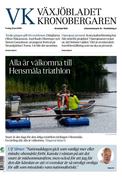 Växjöbladet Kronobergaren 12.6.2026