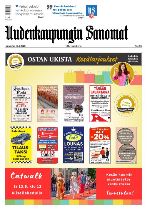 Uudenkaupungin Sanomat 13.6.2026