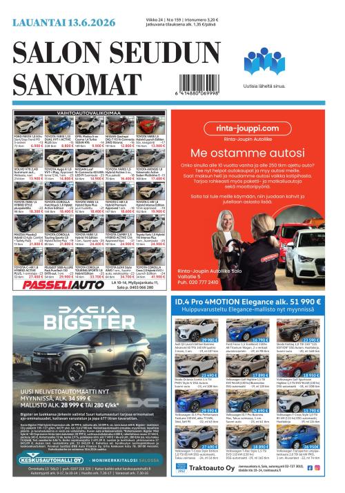 Salon Seudun Sanomat 13.6.2026