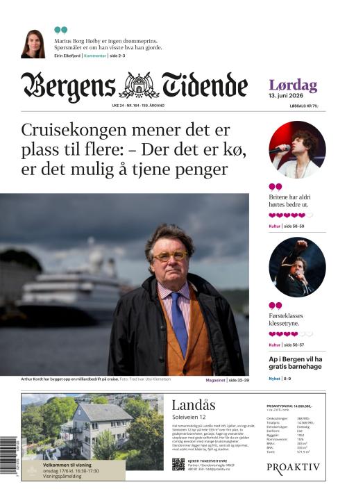 Bergens Tidende 13.6.2026