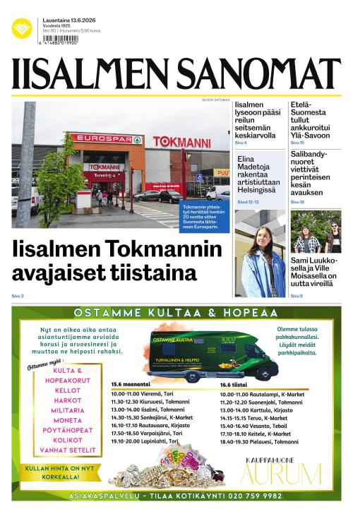 Iisalmen Sanomat 13.6.2026