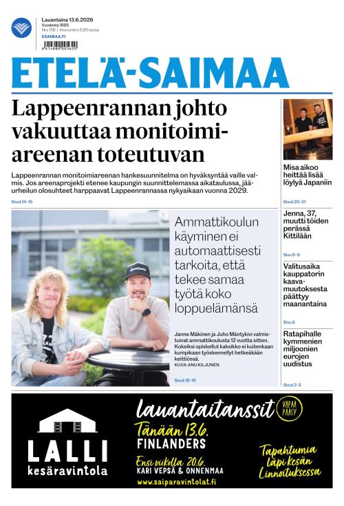 Etelä-Saimaa 13.6.2026