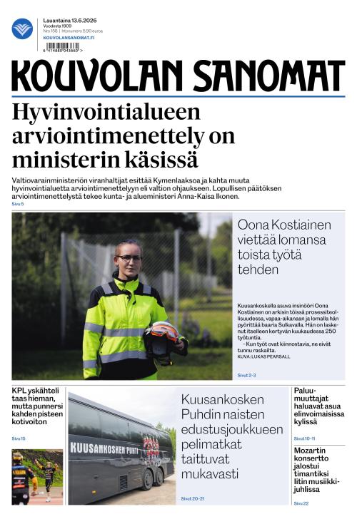 Kouvolan Sanomat 13.6.2026