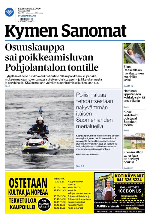 Kymen Sanomat 13.6.2026