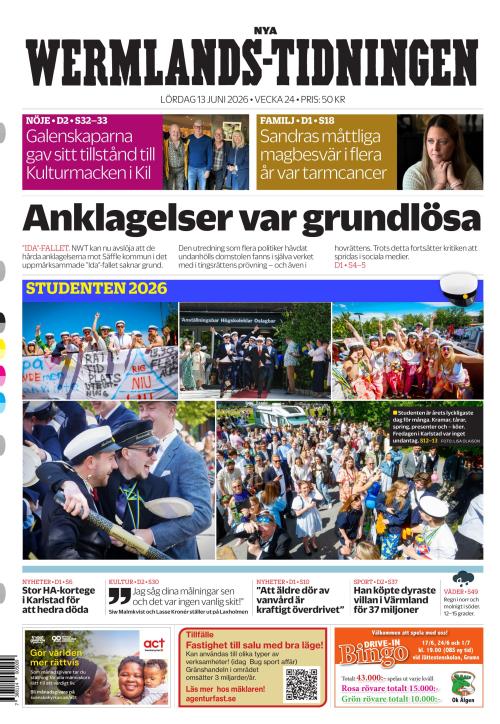 Nya Wermlands-Tidningen 13.6.2026