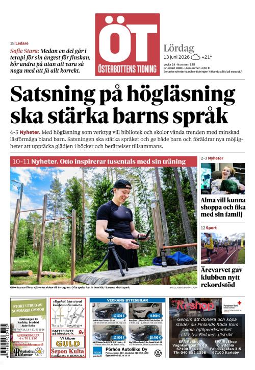 Österbottens Tidning 13.6.2026