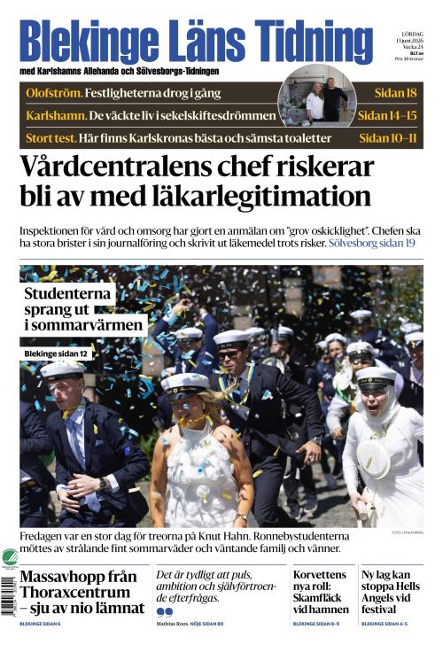 Blekinge Läns Tidning 13.6.2026