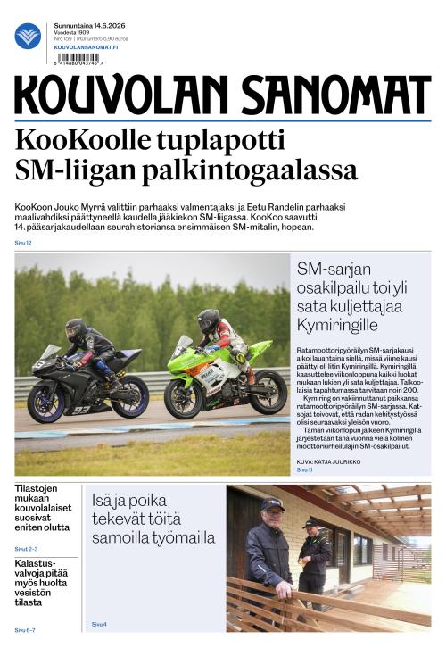 Kouvolan Sanomat 14.6.2026
