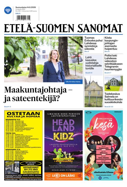 Etelä-Suomen Sanomat 14.6.2026