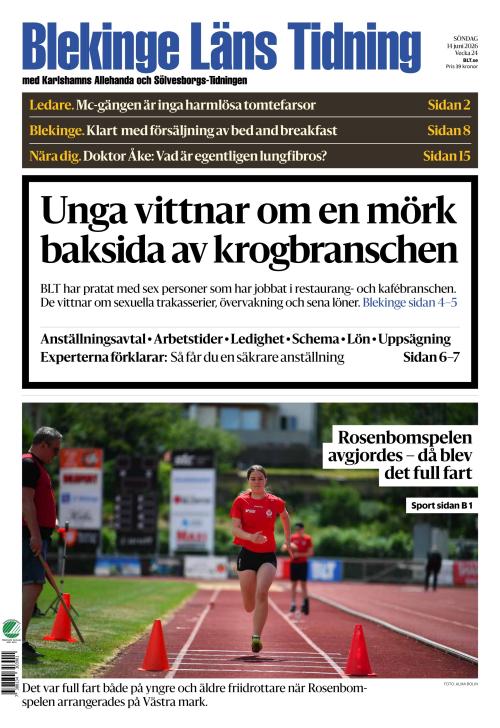 Blekinge Läns Tidning 14.6.2026