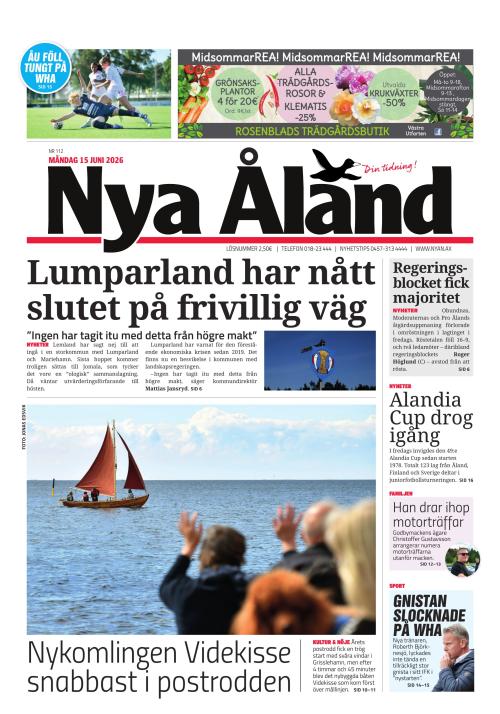 Nya Åland 15.6.2026