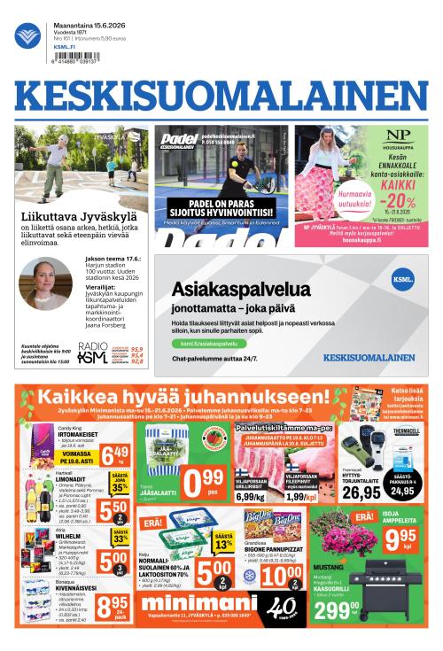 Keskisuomalainen 15.6.2026