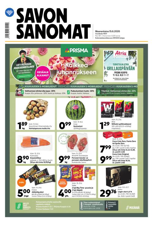 Savon Sanomat 15.6.2026