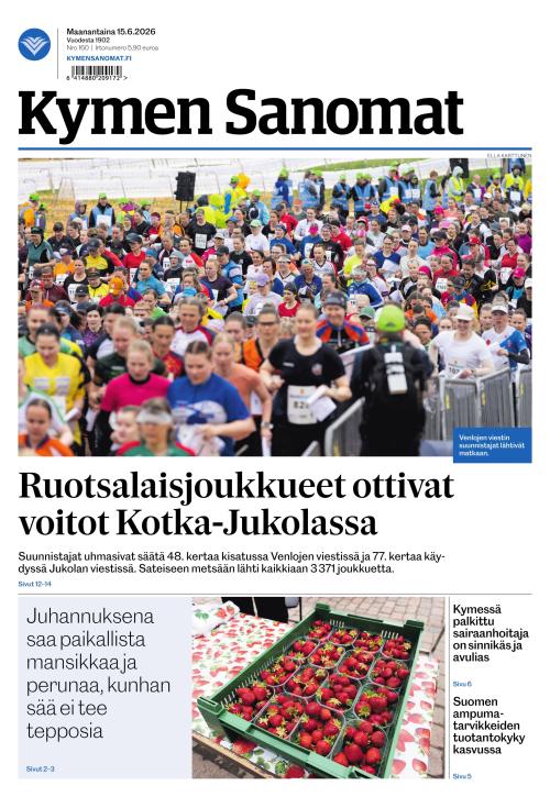Kymen Sanomat 15.6.2026
