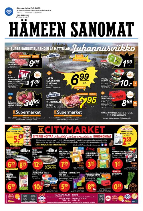 Hämeen Sanomat 15.6.2026