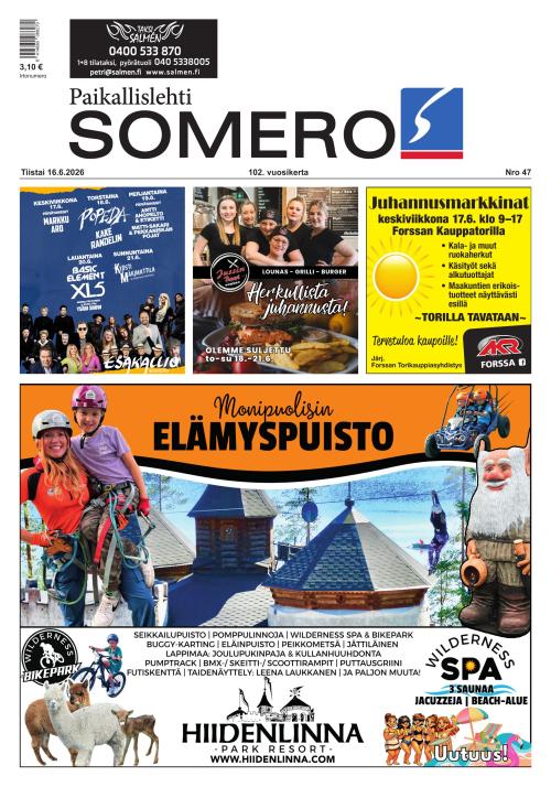 Paikallislehti Somero 16.6.2026