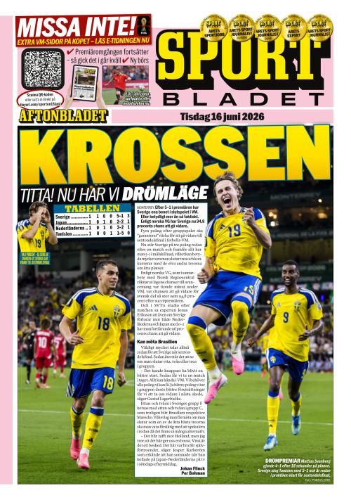 Aftonbladet Sportbladet 16.6.2026