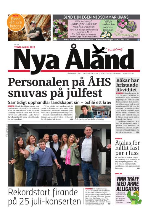 Nya Åland 16.6.2026