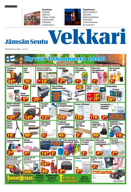 Jämsän Seutu ja Vekkari 16.6.2026