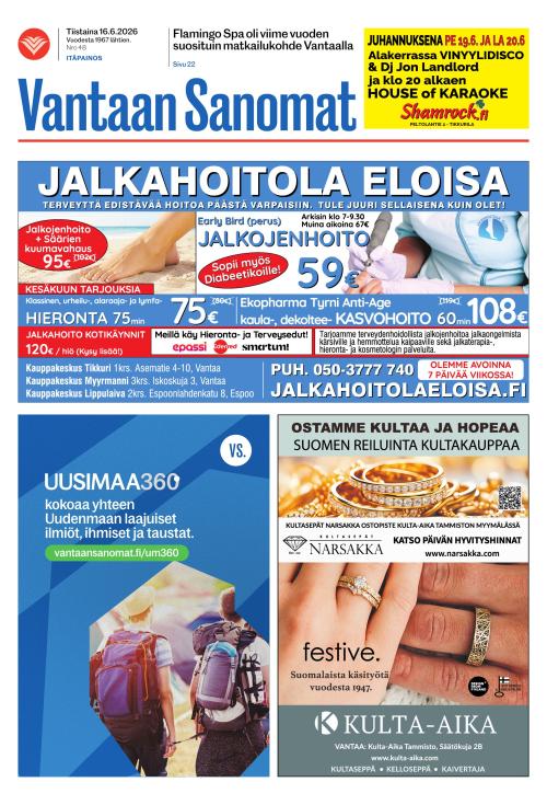 Vantaan Sanomat (Itä) 16.6.2026